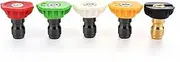 Nozzle Tip,5Pcs Nozzle Tips 1/4'' Quick Connect High Pressure Power Washer Spray Nozzle Kit