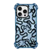 iPhone 16 Pro Bounce Case MagSafe Compatible Field of Snakes - Black