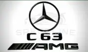 Mercedes Benz C63 COUPE C205 AMG Rear Star Emblem Badge Set Gloss Black