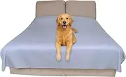 Silly Legacy Extra Large (King 244 x 254 cm, Grey) Thin Reversible Waterproof Protective Cover or Liner for Bed or Couch, for Dogs and Cats; Babies; Dirt, Drool, Urine, Hairballs