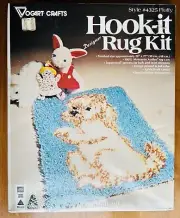 Vintage Latch Hook Rug Kit Fluffy Dog Vogart Hook-It Wall Hanging #432 Brand New