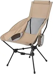 Camp Chair | Outdoor Garden Moon Chair,Foldable Ultra Light Compact Heightened Seat with Head Support for Fishing Travel Picnic Hiking Beach