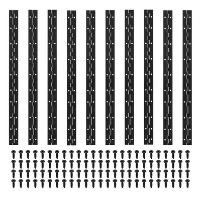 20x1.2 Inch Heavy Duty Piano Hinge, 10Pack Hinge with Hole for Piano,Black