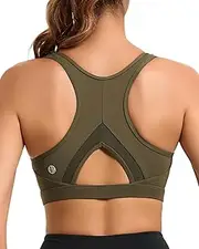 Running Girl Sports Bras for Women High Support Moulded Cup High Impact Sports Bras Racerback Workout Running Yoga Bra
