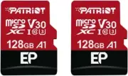 Patriot V30 128GB A1 USH-I C10 U3 4K Micro SD Card Dashcam/Home Surveillance 2PK