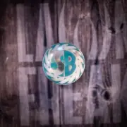 Scott Bonnar Model 45 Clutch Handle Knob | Blue & Silver | Vintage Mower Decals