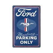 Nostalgic-Art Medium Metal Plaque/Sign Ford Mustang Parking Only 20x30cm