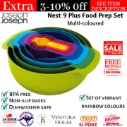 Joseph Joseph Nest 9 Plus Food Prep Set Measuring Cup Sieve Mixing Bowl Colander