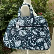 Vera Bradley Grand Traveler Bag-Shore Enough NWT Travel Weekender Nautical
