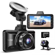 AZDOME 1080P 3"Dashcam ADAS Front and Rear Car Camera Night Vision G-sensor+64GB