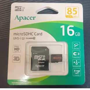 Apacer 宇瞻科技 class10 16G Micro SDHC card 讀取45M/85M/95M 高速記憶卡