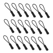 Ruidee 50 Pieces Zipper Pulls Zipper Tabs Zipper Pull Cord Extender Style-Black