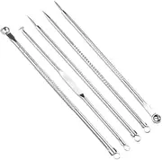 Ipetboom 1 Set 5pcs Facial Cleansing Tool with Storage Case Blackhead Removal Needles for Acne and Blemish Extraction Suitable for All Skin