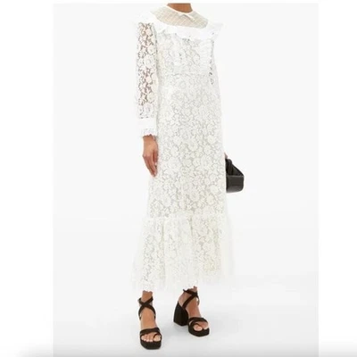 Miu Miu NWT White Lace Cotton Babydoll Dress Bridal Wedding