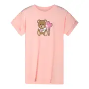 Moschino Kids Teddy Bear-Printed Crewneck Dress 8Y,6Y,4Y,14Y,12Y,10Y pink