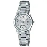 在飛比找森森購物網優惠-【CASIO 卡西歐】指針女錶 不鏽鋼錶帶 生活防水 日期顯