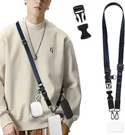 Ganve Phone Lanyard Anti Theft Multifuctional Cross Body Phone Strap Adjustable Iphone Strap Buckle Removal Phone Body Strap Nylon Neck Strap Compatible With Most Smartphones