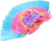 ARTSEWPLY Rainbow Hair Wig for Halloween Crazy Party Costume Accessory for Men and Women Easy to Wear and Secure Fit for Memorable Group Fun at Masquerade and Carnival Events