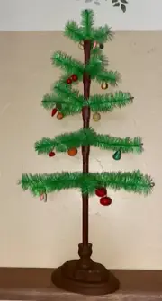 Victorian Style Goose Feather Christmas Tree ~ Vintage Fruit Ornament Hanger