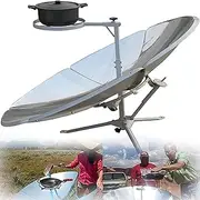 Portable Solar Stove,1800W Concentrating Solar Cooker Solar Cooker Sun Oven Outdoor Oven 1.65m Diameter Parabolic Focal Spot Temperature:700-1000°C