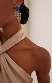 [Anabela Chan] Passiflora 18K White Gold Opal Earrings