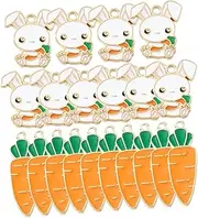 [Operitacx] Handmade Carrot Rabbit Jewelry Set Necklace Decorations Earrings Pendants Bracelet Ornaments