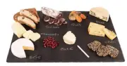 Slate Cheeseboard Large 12 x 16” Serving Platter With Soapstone Chalk Black