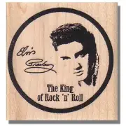 Mounted Rubber Stamp, ELVIS, Elvis Presley, The King, Rock N Roll, Music Stamp