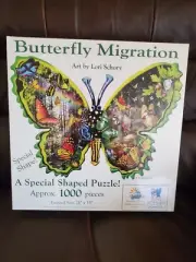 SunsOut Lori Schory Butterfly Migration 1000 pc Shaped Jigsaw Puzzle BRAND NEW