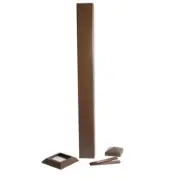 Pegatha Deck Post Sleeves 39"Hx4"W Powder Coated Aluminum Water Resistant Brown
