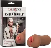 CalExotics Cheap Thrills Naughty Nurse - Travel Sized Male Masturbator - Silicone Masturbation Sleeve – 5 Inch Adult Male Sex Toy - Brown