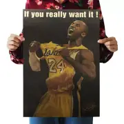 accent wall art sports poster Kobe Bryant