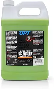 Optimum No Rinse Wash and Wax – 1 Gallon, Rinseless Car Wash and Wax in One System, ONR Formulated with Carnauba Wax with UV Protection, Use as Car Wax, RV Wax, Airplane Wax, Boat Wax, Motorcycle Wax
