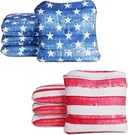 JST GAMEZ Cornhole Bags Professional Grade Dual Sided Set of 8 Regulation Size 16 oz includes Carry Bag
