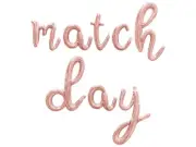 MATCH DAY Cursive Letter Balloon Banner - Game Day Party Decorations