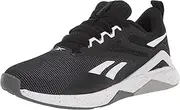 [Reebok] Women's Nanoflex TR 2.0 Cross Trainer, Black/White/Pure Grey, 10