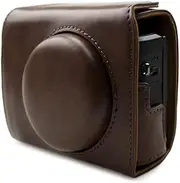 Rieibi G7X II G7X III Case - Vintage Leather Camera Case for Canon PowerShot G7 X Mark II/G7 X Mark III DSLR Camera - Protective Case with Strap, Coffee, Beauty Case