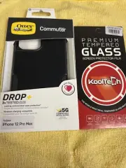 Free Tempered Glass OtterBox Commuter Case for iPhone 12 Pro Max Black