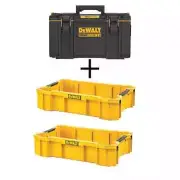DEWALT ToughSystem Modular Tool Box 21.2" Tool Storage Plastic Black w/Tool Tray