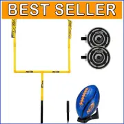 All-Weather Football Goal Post for Teens - Includes Nerf Football and Targets