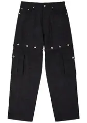 Off-white Linen Cargo Trousers - Black - 36 (W36 / XL) 36 (W36 / XL)