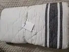 Pottery Barn Mesa Tassel Stripe King/ Cal-King Quilt Yarn Dyed Black Reversible