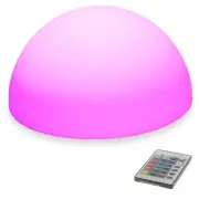 LED glowing Half Sphere - Pool Floating Light Show Ball - Hangable Mood Orb