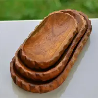 在飛比找Yahoo!奇摩拍賣優惠-詩瑪哈泰國手工藝品木雕小果盤瓜子盤糖果盤家居飾品東南亞風擺件