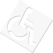 Parking Lot Stencils for Painting - Handicap Parking Lot Stencil - Weather-Resistant High-Visibility Pavement Marking Signs for Disabled Road