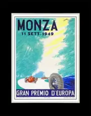 1949 Monza Grand Prix of Europe - Matted for 11x14 Frame