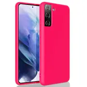 ZUSLAB Galaxy S21+ 5G 2021 Case Nano Silicone Shockproof Gel Rubber Bumper Protective Cover for Samsung - Hot Pink