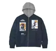 Primitive x My Hero Academia Mens Shoto Todoroki Hooded Bomber Jacket NWT Small