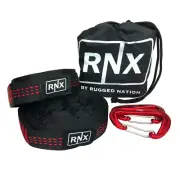 RNX Red 2000lb combined 20ft Heavy Duty Hammock Strap Kit Camping Tree Straps