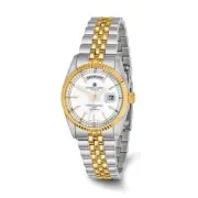 Mens Charles Hubert Two-tone Stainless Steel Silver Dial Watch